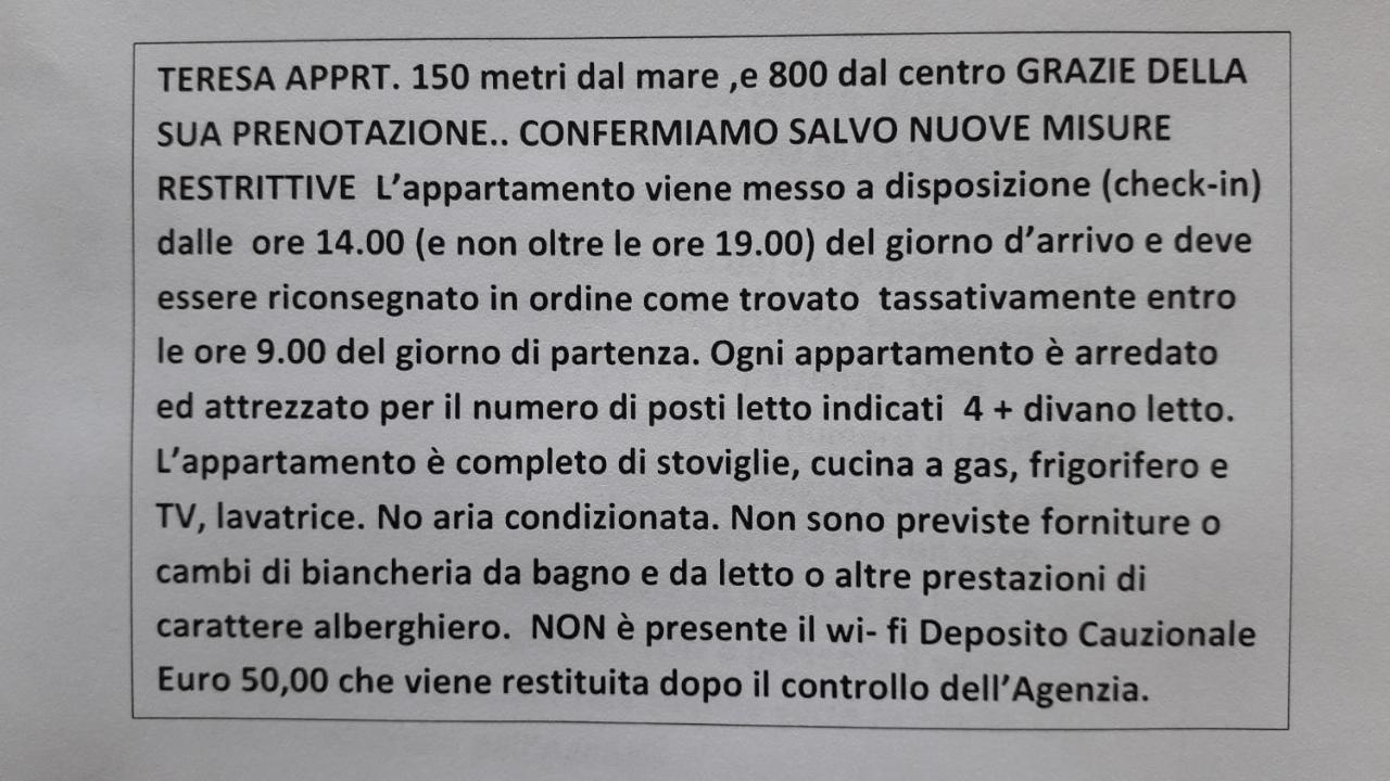 Teresa Apartments Per Il Check In Agenzia Viale Francesco Petrarca 391 Lido Adriano Ra Экстерьер фото